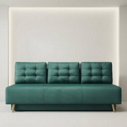 Bella Sofa Bed For Living Room With Polyurethane Foam Bonell Springs Wooden Frame Storage And Cushions Mint - thumbnail 1