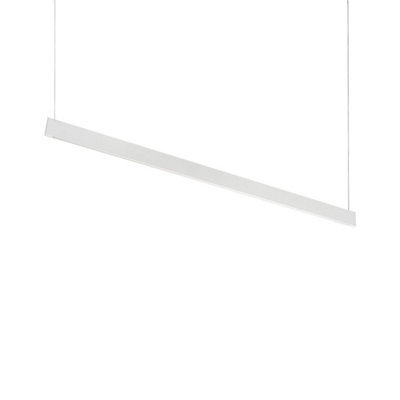 Ideal Lux Steel Wide Led Bar Pendant Ceiling Light White 3000K