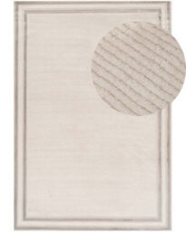 The Rugs Carmel Cream/grey Bordered Area Rug And Runner Non Shedding, Stain Resistant, Soft - thumbnail 2