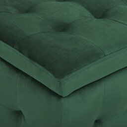 Beliani Velvetique Green Velvet Ottoman Tufted Storage Bench - Tufted Storage Ottoman With Lift-Top Lid, W72 X D42 X H40Cm - thumbnail 7