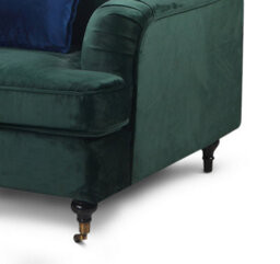 1 Seater Sofa Chair In Bottle Green Velvet Fabric - thumbnail 5