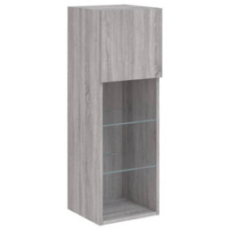 Walplus Tv Cabinet With Led Lights Grey Sonoma 30.5X30X90 Cm - thumbnail 7