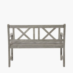 Pacific Lifestyle Grey 2 Seater Acacia Wood Garden Bench - thumbnail 5
