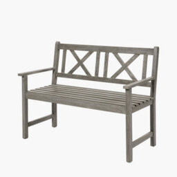 Pacific Lifestyle Grey 2 Seater Acacia Wood Garden Bench - thumbnail 4
