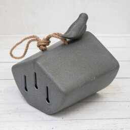 Annibells Japanese Style Grey Bamboo Bird House - Rope Hanging Or Wall Mounted - thumbnail 3