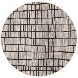 The Rugs Ted Baker Indoor Outdoor Crouch Round Abstract Rug In Black - thumbnail 1
