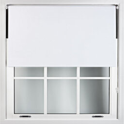 Furnished Blackout Roller Blinds With Metal Fittings- White Trimmable Blind For Windows And Doors (W)140Cm (L)165Cm