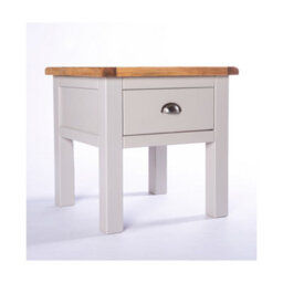 Cabinet Bits Argenta Light Grey 1 Drawer Side Table Satin Chrome Cup - thumbnail 3
