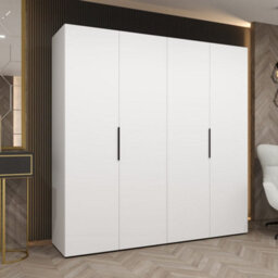 Arte White Marbella I Hinged Door Wardrobe 200Cm - Fresh, Contemporary Storage For Modern Homes - thumbnail 1