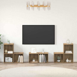Berkfield Tv Cabinet Set 6 Pcs Artisan Oak Engineered Wood - thumbnail 4