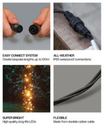 Eagle Connect Led String Lights Black Rubber Warm White 35M - thumbnail 4