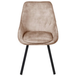 Beliani Set Of 2 Dining Chairs Swivel Terlton Velvet Beige - thumbnail 6