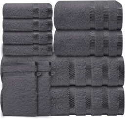 Casabella Luxury Bath Towel Set- 10 Piece Towels - thumbnail 1