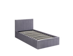 Kosy Koala Storage Single Bed Ottoman Grey 3Ft Velvet Side Lift Upholstered Fabric Gas Lift - thumbnail 2