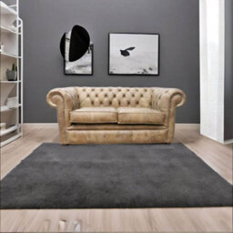 Chesterfield Handmade 2 Seater Settee Sofa Cracked Wax Tan Real Leather - thumbnail 4