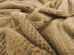Waffle Flannel Fleece Throw Blanket Soft Warm Sofa Bed Travel (Mink, Double) - Pack Of 2 - thumbnail 3