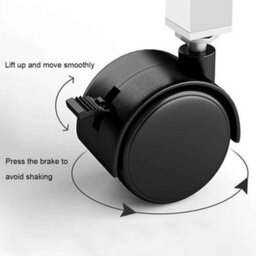 Adjustable Laptop Desk With Wheels Mobile Bedside Study Table - thumbnail 4