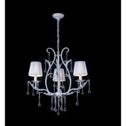 Luminosa Lighting Luminosa Flur Pendant Round 3 Light E14 White French Gold - thumbnail 2