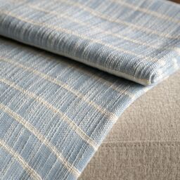 Gallery™ Blue & White Striped Woven Striped Throw (L) 170Cm X (W) 130Cm - thumbnail 3