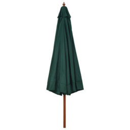 Berkfield Durable Outdoor Parasol With Wooden Pole 330 Cm Green - thumbnail 3