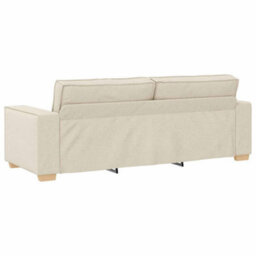 Vidaxl Sofa With Pillow Beige 220 X 78 X 84 Cm Linen - thumbnail 6
