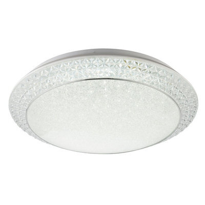 Luminosa Lighting Luminosa Ronja Decorative Flush Ceiling Light White Led Dimmable 3000-6000K Remote Control - image 1