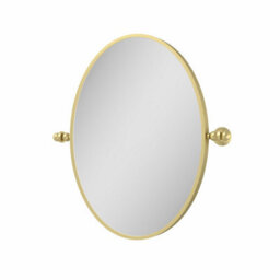 Affine 500 X 700mm Brushed Brass Wall Mounted Bathroom Mirror Framed Oval Traditional - thumbnail 4