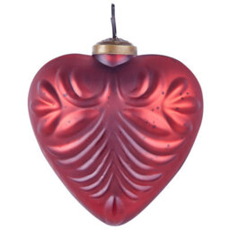 Beliani Set Of 4 Baubles Feriable Glass Red - thumbnail 5