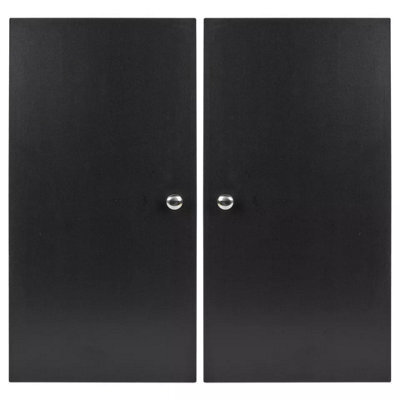 Urbn-Living Black - 2-Pcs Wooden Cabinet Doors Replacement - Furniture Cupboard Unit - image 1