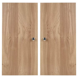Urbn-Living Black - 2-Pcs Wooden Cabinet Doors Replacement - Furniture Cupboard Unit - thumbnail 3