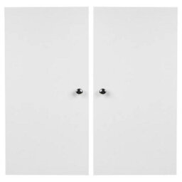 Urbn-Living Black - 2-Pcs Wooden Cabinet Doors Replacement - Furniture Cupboard Unit - thumbnail 5