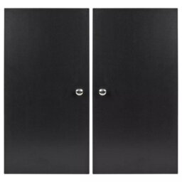Urbn-Living Black - 2-Pcs Wooden Cabinet Doors Replacement - Furniture Cupboard Unit