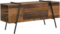 Timber Art Design Abbey Tv Unit Stand Cabinet Rustic Industrial Living Room Furniture - thumbnail 1