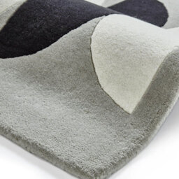 Grey Handmade , Luxurious , Modern , Viscose Wool Easy To Clean Geometric Rug For Bedroom, Living Room - 150Cm X 230Cm - thumbnail 2