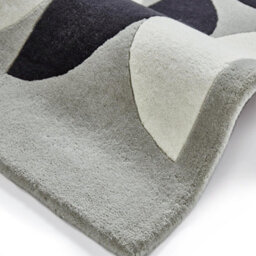 Grey Handmade , Luxurious , Modern , Viscose Wool Easy To Clean Geometric Rug For Bedroom, Living Room - 150Cm X 230Cm - thumbnail 6
