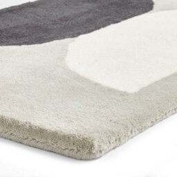 Grey Handmade , Luxurious , Modern , Viscose Wool Easy To Clean Geometric Rug For Bedroom, Living Room - 150Cm X 230Cm - thumbnail 7
