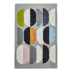 Grey Handmade , Luxurious , Modern , Viscose Wool Easy To Clean Geometric Rug For Bedroom, Living Room - 150Cm X 230Cm - thumbnail 4