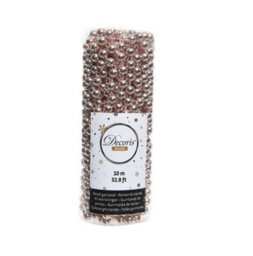 Decoris Bead Chain Garland Christmas Tree Decoration Blush Pink Shatterproof Bead 10M