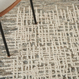 Cream  Abstract Geometrical Handmade Modern Wool Rug For Living Room, Bedroom - 251Cm X 351Cm - thumbnail 6