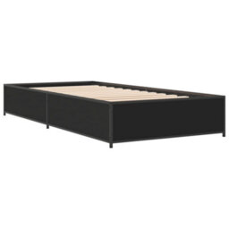 Berkfield Bed Frame Without Mattress Black 90X190 Cm Single - thumbnail 6