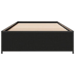 Berkfield Bed Frame Without Mattress Black 90X190 Cm Single - thumbnail 4