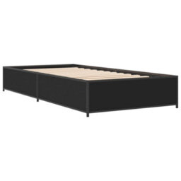 Berkfield Bed Frame Without Mattress Black 90X190 Cm Single - thumbnail 3