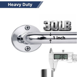 Aspire Homeware Blackout Metal Curtain Pole With Curve Finials Heavy Duty Extendable Rod 160-300 Cm (Chrome) - thumbnail 5