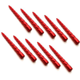 "SolaDirect Tapered Dinner Candles, Table Spiral Candles, Pack Of 10, Decorative Household Candles, Up To 7 Hours, 23 Cm / 9"" (Red Metallic)"