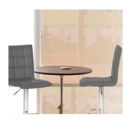 Evre Grey Cuban Bar Stool With Adjustable Gas Lift And 360 Degree Swivel For Kitchen Breakfast Lounge - thumbnail 5