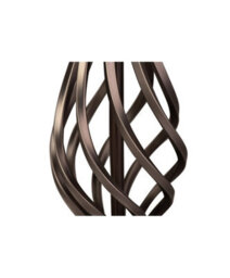 Lighting Supermarket Queenswood Traditional Barley Twist Table Lamp With Ivory Pleated Shade - Pewter Grey - thumbnail 3