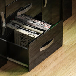 Lassic Vida Designs Astro Black 2 Door 3 Drawer Led Sideboard Storage Cabinet Cupboard - thumbnail 7