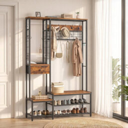 Coat Rack W/shoe Storage Coat Stand Shoe Storage Organizer - thumbnail 3