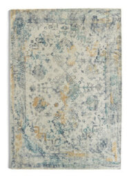 Blue Ochre Traditional Rug, Anti-Shed Rug, Bordered Luxurious Rug For Bedroom, Living Room, & Dining Room-120Cm X 170Cm - thumbnail 1