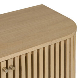 Finch Oak Slatted 4 Door Large Sideboard By Roseland Furniture - thumbnail 6